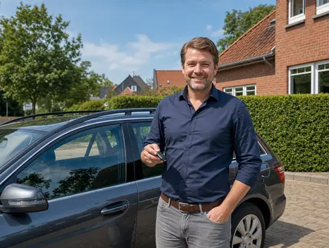 Verkäufer aus Soest mit dem verkauften Fahrzeug
